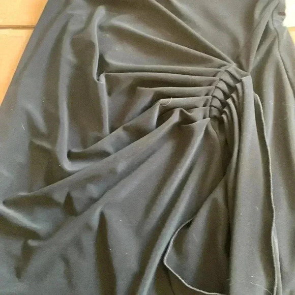 Joseph Ribkoff jersey like knit black cocktail dress w gathers at the waist - Picture 10 of 10